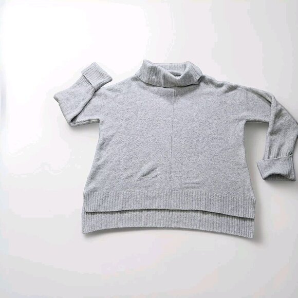 Cynthia Rowley Sweater Womens L Gray LS Shawl Collar Cottagecore Wool Blend Soft - Picture 9 of 12